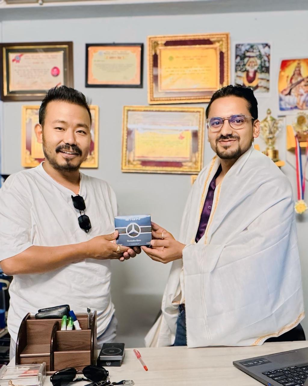 bhatta guru with director milan chams